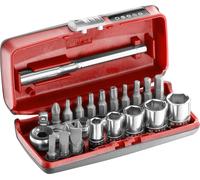 Facom R1PICO, llaves de vaso de 8,10,12,13 mm, juego de 15 piezas, cromo, 375 g