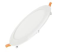 FACTORLED DOWNLIGHT LED EMPOTRABLE REDONDO 15W OSRAM, PLACA CIRCULAR SLIM, PANEL EXTRAPLANO TECHO MARCO BLANCO, GRAN LUMINOSIDAD, LUZ BLANCA 3000K-4000K-5700K