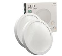 FactorLED ¡NOVEDAD! Plafón Led Circular, 15W (150W), 1800Lm, Ø16cm, Downlight Panel Superficie Redondo para Techo, Antideslumbramiento, Luz Seleccionable 4CCT 2700K-3000K-4000K-5700K (2, 160 mm)