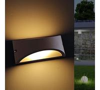 FactorLED Pack x2 Apliques Led Exterior e Interior, 12W, 1200Lm, 200x100x100mm, IP54 Resistente al Agua, Lámpara de Pared, Bombillas E27, Iluminación Decorativa, 3000K
