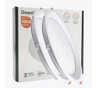 FactorLED Pack x2 Downlight LED Techo Empotrable Circular, 225mm 24W (300W), Panel Redondo Empotrado, URG17, Potencia Regulable, Luz Seleccionable 3000K-4000K-5700K (CCT) (2, Ø225mm)