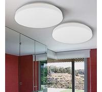 FactorLED Pack x2 Lámpara de Techo 24w, Plafón Led Superficie Circular Blanco, 3120Lm, Iluminación Interior, Luz Seleccionable 3000K-4000K-6000K, Ø31cm (CCT)