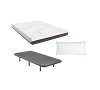 FACTORY COLCHÓN - Pack Colchón Viscoelástico Bamboo + Base Rejilla + Almohada De Fibre 105x190