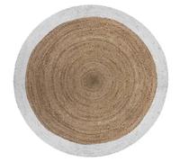 Factory cuadros-Alfombra yute Kabir filo blanco 120cm