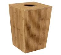 Factory Cuadros Cubo de Tierra Desconocido 6L - Fabricado en Bambú - Color Beige - Papelera de Baño