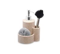Factory Cuadros Dosificador de Resina Piedra Natural - Distribuidor de Jabón y Porta Esponja - Organizador de Cocina