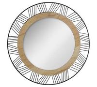 Factory Cuadros Espejo de Metal Negro Indiana D45cm | Diseño Moderno