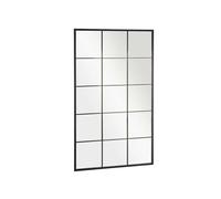 Factory Cuadros - Espejo Siena Negro 150x90cm - Metal y Cristal - Decorativo - espejo ventana