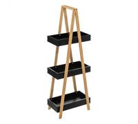 Factory Cuadros Estantería Hassun de Bambú para Baño - 3 Estantes de Almacenaje - Mueble Organizador - L. 30 X P. 18 X H. 82 Cm