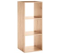 Factory Cuadros - Estantería Natural Teo 3 Compartimentos - Madera - 100.5x34.5cm