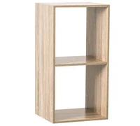 Factory Cuadros - Estantería Teo Natural con 2 Compartimentos - Dimensiones 34.5x32x67.5