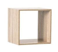 Factory Cuadros Estantería Teo Natural de Madera 1 Compartimentos 34.5x32x34.5 Cm - Librerías y Estanterías