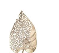 Factory Cuadros - Hoja Metal Kaiku 40cm Oro Decoracion - Centro de Mesa Decorativo - Tazones/platos/bandejas