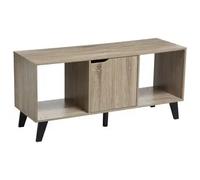 Factory Cuadros - Mueble de TV Natural Adofo - Dimensión del Producto: L. 100 8 X P. 32 5 X H. 47 Cm - Estilo Natural - Espacio de Almacenamiento - Diseño Moderno - Fácil Montaje