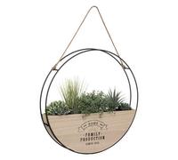 Factory Cuadros - Planta Colgante Leticia 44 Cm con Soporte de Madera - Decoración Moderna - Realista y Duradera