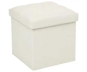 Factory Cuadros - Puf Plegable Beige - Medida 38x38x38cm - Compacto y Versátil