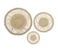 Factory Cuadros Set 3 Decoraciones Murales de Junco D18 28 38cm - Decora Tu Pared