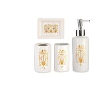 Factory Cuadros - Set Baño Cerámica Art 4 Pzs - Elegante Diseño