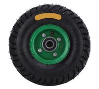 Fafeicy 10.5 en 4.10/3.50-4 Rueda de neumático de carro de herramientas inflable de goma, con cojinete 6204-2RS incorporado, 250 kg Cojinete de carga única, 36 psi Presión y 20 mm Diámetro interior