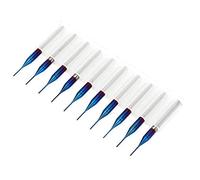 Fafeicy 10 Piezas 0.5mm Fresa CNC carburo, Fresa de Extremo Recubierta de Carburo de Tungsteno Azul, 1/8" Diámetro del vástago, Para Procesar Pcb, Molde, Plástico, Cobre, Acero Inoxidable (0.5mm)