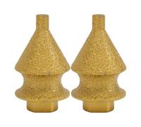 Fafeicy 2 Piezas 4 en 1 Herramienta de Amoladora Angular de Broca de Chaflán, Orificio de Biselado para Agrandar el de Pulido para Granito, Mármol, Azulejo, Piedra de Cerámica, 10-38 Mm
