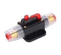 Fafeicy 30A Disyuntor, Portafusible de Plástico Fenólico de Cobre Rojo | Interruptor de reinicio de 12 V-48 V CC, disparo con botón pulsador, protector de montaje en panel, contactos