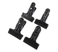 Fafeicy Abrazadera de Resorte Resistente, Clip de Bisagra de Metal de Hierro, 4 Piezas con Apertura de Mandíbula de 5 Cm, Cubiertas de Mandíbula Antideslizantes, Agarre Fuerte para