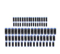 Fafeicy Accesorios de Manguera de Aire de Conexión Rápida, Accesorios de Aire PBT Push to Connect, Juego de 80 Piezas para Tubos de 4 Mm, 6 Mm, 8, 10 y 12, 1 MPa, 32 a 140 F,
