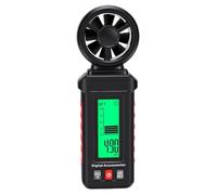 Fafeicy Anemómetro de Mano, Medidor Digital de Velocidad del Viento con Sensor de Turbina de 8 Palas, Retroiluminación, Retención de Datos, Apagado Automático, para HVAC, Exteriores,