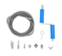 Fafeicy Barrena de Drenaje de Tubería, Eliminador de Obstrucciones Flexible de 3 Metros con Accesorio de Taladro para Fregadero de Cocina, Drenaje de Baño, Fontanero