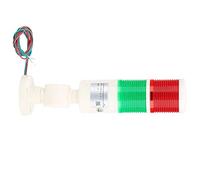 Fafeicy BEM-50-2T-D Señal de Luz Industrial Columna Torre, 24V DC Lámpara LED Alarma Flash Advertencia Advertencia Indicador Industrial Precaución Señal Luz Constante, con base plegable