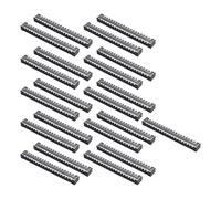 Fafeicy Bloque de Bornes 25 Unidades, 20 Posiciones 600V 15A | Terminal de tornillo de doble , tornillos de cobre galvanizado con carcasa de ABS, distribución de energía industrial, caja