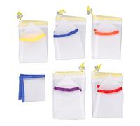 Fafeicy Bolsas de Filtro de Malla Completa Bolsas de Filtro con Cordón de Nailon Paquete de 5 1 Galón 25 73 120 160 220 Micrones Reutilizables para té Vino Elaboración de café Hidroponía