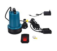 Fafeicy Bomba de Transferencia de Agua Sumergible Inalámbrica, Bomba de Sumidero Portátil ABS, 1003 GPH 2.0 Ah con Batería, Cabezal de 39.4 Pies con Temporizador para Piscina, Spa, (Enchufe de la