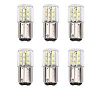 Fafeicy Bombilla LED BA15D, 3W Regulable 24 2835 SMD 300LM, con Cubierta de PC con Base de Cobre para Luz de Cristal de Máquina de Coser de Señal Marina (Luz cálida)