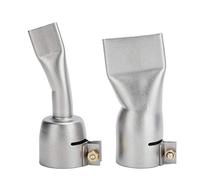 Fafeicy Boquilla Plana Soldadura Acero Inoxidable para Máquina Soldadura Aire, Kit con Punta Pequeña 20mm y Punta Grande 40mm, Accesorio Profesional de Repuesto Duradero