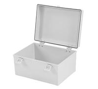 Fafeicy Caja de Conexiones Eléctrica Impermeable IP66, Carcasa de Plástico ABS con Tapa Gris, Placa de Montaje para Aplicaciones Industriales Exteriores e (400 X 300 X 200 mm / 15,75 11,81 7,87