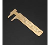 Fafeicy Calibrador Vernier Regla de Calibre de Doble Escala de Latón Herramienta de Medición de 80 Mm 100 Mm Pulgadas para Joyería de Alambre de Cuentas Medición de Profundidad para Joyeros, (Doble