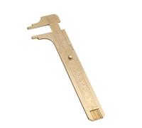 Fafeicy Calibrador Vernier Regla de Calibre de Doble Escala de Latón Herramienta de Medición de 80 Mm 100 Mm Pulgadas para Joyería de Alambre de Cuentas Medición de Profundidad para Joyeros, (Doble