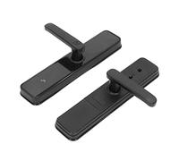 Fafeicy Cerradura de Puerta Inteligente Bluetooth, Cerradura de Puerta de Aleación de Aluminio con Huella Digital y Tarjeta de Acceso con Contraseña, Cuerpo de de 50 X 50 Mm para Puertas de 40 a 60