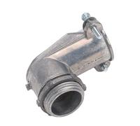Fafeicy Conector de Compresión de 90 Grados, 1 Pulgada, Accesorio de Conducto de Aleación de Zinc para Conductos Metálicos Flexibles AC MC con Mecanismo Antivibración, Instalación Fácil