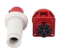 Fafeicy Conector Industrial de Aviación de 5 Núcleos Tipo Oculto, 63A | Interfaz de cable sellado IP67, voltaje nominal de 380-415 V~, contactos de varilla de cobre sólido, carcasa de