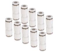 Fafeicy Conectores de Empuje Rectos Accesorios para Mangueras de Aire Neumáticas 10 Piezas de Resina de Acero Inoxidable de Liberación Rápida con Rotación de 360 para Tubo de PU (PU-4)