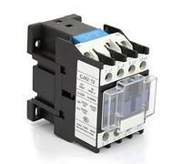 Fafeicy Contactor Eléctrico Industrial, Contactor Montaje en Riel (110VAC) | Bobina de 120VAC/380VAC, Clasificación de 12A, 600,000 Ciclos Eléctricos, Contactos de Plata Tungsteno, para Distribución