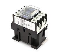 Fafeicy Contactor Eléctrico Industrial, Contactor Montaje en Riel (24 VCC) | Bobina de 120VAC/380VAC, Clasificación de 12A, 600,000 Ciclos Eléctricos, Contactos de Plata Tungsteno, para Distribución