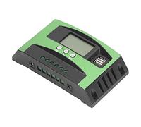 Fafeicy Controlador de Carga Solar Controlador de Panel Solar Regulador 12 V 24 V Pantalla LCD Automática con Salida USB Protección Inversa de Sobrecarga de Cortocircuito para el (30A)