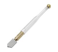Fafeicy Cortador de Vidrio Profesional Rueda de Carburo YG6 de 3 Mm con de PC Transparente y Cabezal de Golpe de Metal para Corte de Vidrio Herramienta de Equipo de Corte de