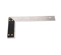 Fafeicy Cuadrado de Precisión de Acero Inoxidable de 300 Mm, Regla para Carpintería de Precisión con Orificios Redondos de 0,8 Mm y ángulo de 90° para Fabricación y Construcción de Muebles