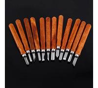 Fafeicy Cuchillas para Tallar Madera, Kit de Cinceles para Carpintería de Acero con Alto Contenido de Carbono de 12 Piezas con de Madera Ergonómico para Principiantes y Expertos en Escultura
