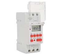 Fafeicy DC 24V 30A Semanal 12/24hrs Interruptor del Temporizador, LCD Encendido Apagado Control Relé de Tiempo programable, con la función de Cuenta Regresiva y indicador LED